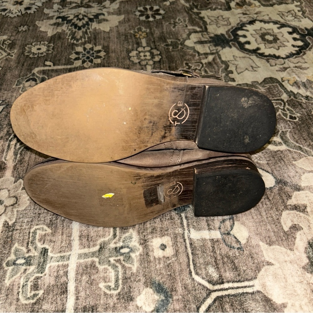 Treasure & Bond Tan riding Buckle Ankle Booties - Picture 6 of 8